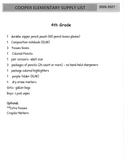 Cooper Fourth Grade