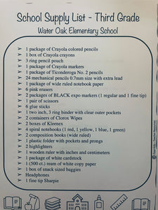 Water Oak Third Grade